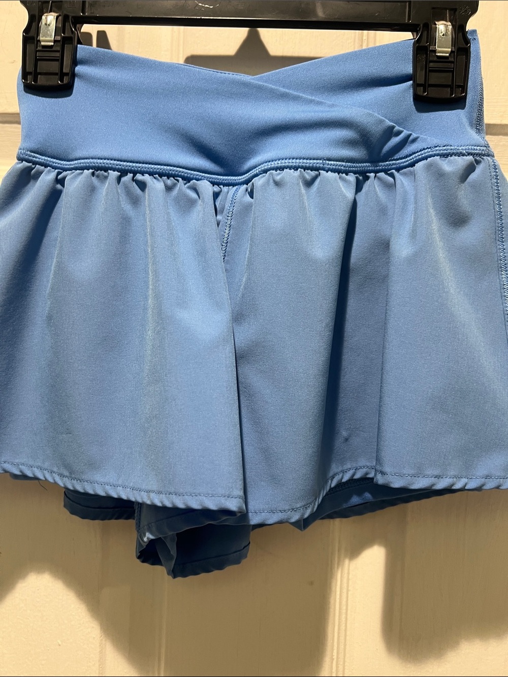 Yogalicious Girls Light Blue Active Shorts with Compression Shorts Under. - Picture 1 of 7